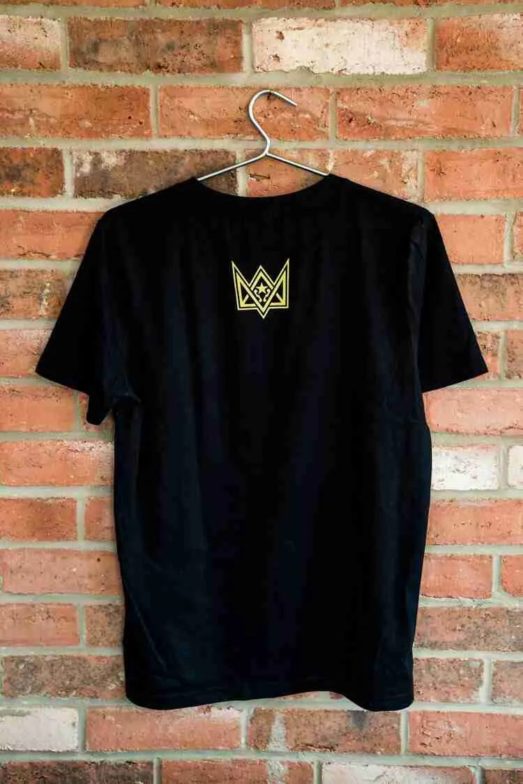 Blast Cult Organic Cotton Tee – Gold/Black Three Eye Cat