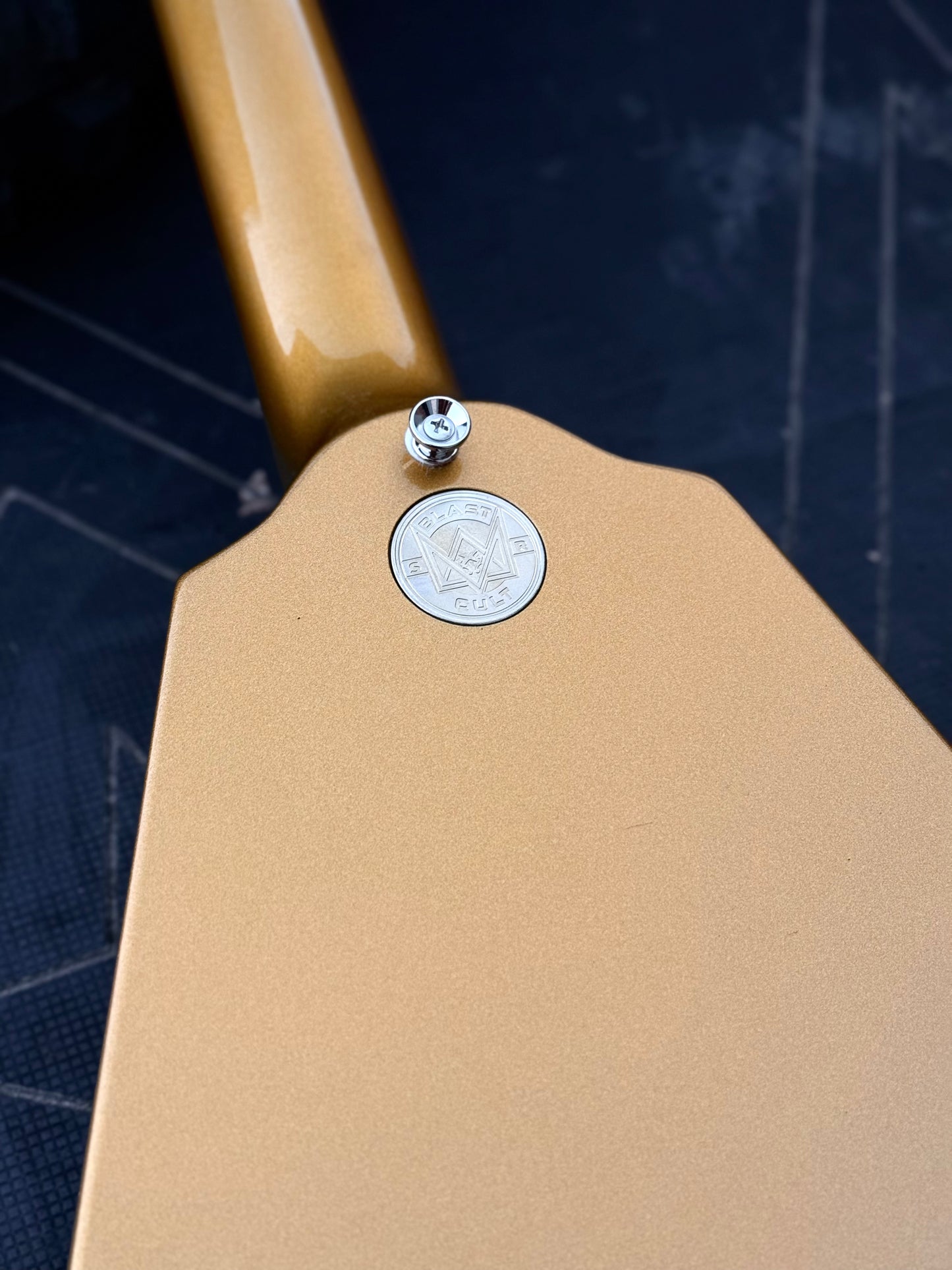 Vintage Gold Hollow Vee